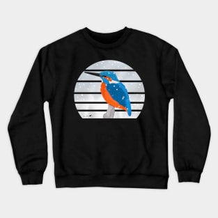 Kingfisher Winter Snow Bird Watching Birding Ornithologist Gift Crewneck Sweatshirt